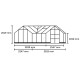Gewächshaus 13m² Schwarz aus Aluminium und Sicherheitsglas Icon Gardenhouse 8 - Halls