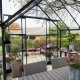 Gewächshaus 13m² Grün aus Aluminium und Sicherheitsglas Icon Gardenhouse 8 - Halls