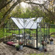 Gewächshaus 13m² Grün aus Aluminium und Sicherheitsglas Icon Gardenhouse 8 - Halls