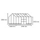 Gewächshaus 7,3m² Schwarz aus Aluminium und Sicherheitsglas Icon Planthouse 6 - Halls