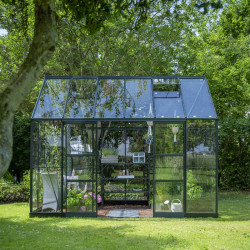 Gewächshaus 9,7m² Grün aus Aluminium und Sicherheitsglas Icon Planthouse 8 - Halls