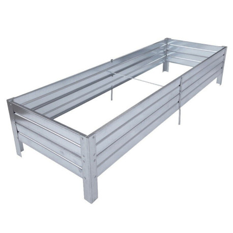 Hochbeet – 190x50x10cm – Farbe Zink – Klasika