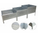 3er-Set Hochbeete – 225x50cm – Farbe Zink – Klasika