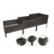 3er-Set Hochbeete – 225x50cm – Farbe Braun – Klasika