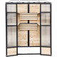 Balkongewächshaus aus Holz und Polycarbonat 3mm mit Regalen und aufklappbarem Dach - Arbour