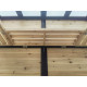 Balkongewächshaus aus Holz und Polycarbonat 3mm mit Regalen und aufklappbarem Dach - Arbour