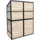 Balkongewächshaus aus Holz und Polycarbonat 3mm mit Regalen und aufklappbarem Dach - Arbour