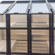 Balkongewächshaus aus Holz und Polycarbonat 3mm mit Regalen und aufklappbarem Dach - Arbour