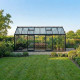 Gewächshaus R308H 18,15m² aus schwarzem Aluminium und Sicherheitsglas BLACKLINE – ACD