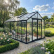 Gewächshaus R307H 15,88m² aus schwarzem Aluminium und Sicherheitsglas BLACKLINE – ACD