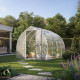 Gewächshaus 6,81m² aus Aluminium und 6mm Polycarbonatplatten Rhodo IV - pressblank - KGT