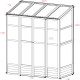 Balkongewächshaus aus Holz und Polycarbonat 3mm mit Regalen und aufklappbarem Dach - Arbour