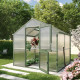 Gewächshaus 5,06m² aus Aluminium und 16mm Polycarbonatplatten Iris II - grün - KGT