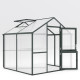 Gewächshaus 5,06m² aus Aluminium und 16mm Polycarbonatplatten Iris II - grün - KGT