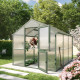 Gewächshaus 7,53m² aus Aluminium und 16mm Polycarbonatplatten Iris III - grün - KGT
