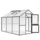 Gewächshaus 7,53m² aus Aluminium und 16mm Polycarbonatplatten Iris III - anthrazit-grau - KGT