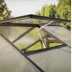Gewächshaus 5,06m² aus Aluminium, 4mm Sicherheitsglas und Polycarbonatplatten Aptasia III-small - anthrazit-grau - KGT