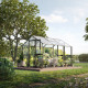 Gewächshaus 7,53m² aus Aluminium, 4mm Sicherheitsglas und Polycarbonatplatten Aptasia III - anthrazit-grau - KGT
