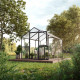 Gewächshaus 7,53m² aus Aluminium, 4mm Sicherheitsglas und Polycarbonatplatten Aptasia III - anthrazit-grau - KGT