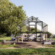 Gewächshaus 9,59m² aus Aluminium, 4mm Sicherheitsglas und Polycarbonatplatten Ortasia III - anthrazit-grau - KGT