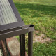 Gewächshaus 9,59m² aus Aluminium, 4mm Sicherheitsglas und Polycarbonatplatten Ortasia III - anthrazit-grau - KGT