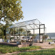Gewächshaus 12,74m² aus Aluminium, 4mm Sicherheitsglas und Polycarbonatplatten Ortasia IV - anthrazit-grau - KGT