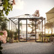 Gewächshaus 9m² aus Aluminium und 4mm Sicherheitsglas PaviLux - anthrazit-grau - KGT