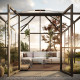 Gewächshaus 12,25m² aus Aluminium, 4mm Sicherheitsglas und Polycarbonatplatten PaviLux - anthrazit-grau - KGT