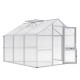 Gewächshaus 9,59m² aus Aluminium und 16mm Polycarbonatplatten Nelke III - pressblank - KGT