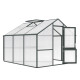 Gewächshaus 9,59m² aus Aluminium und 16mm Polycarbonatplatten Nelke III - grün - KGT