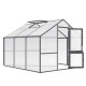 Gewächshaus 9,59m² aus Aluminium und 16mm Polycarbonatplatten Nelke III - anthrazit-grau - KGT