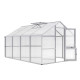 Gewächshaus 12,74m² aus Aluminium und 16mm Polycarbonatplatten Nelke IV - pressblank - KGT
