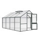 Gewächshaus 12,74m² aus Aluminium und 16mm Polycarbonatplatten Nelke IV - grün - KGT