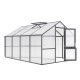 Gewächshaus 12,74m² aus Aluminium und 16mm Polycarbonatplatten Nelke IV - anthrazit-grau - KGT