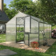 Gewächshaus 12,74m² aus Aluminium und 16mm Polycarbonatplatten Nelke IV - anthrazit-grau - KGT