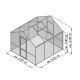 Gewächshaus 9,59m² aus Aluminium und 16mm Polycarbonatplatten Dahlie III - pressblank - KGT