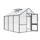 Gewächshaus 9,59m² aus Aluminium und 16mm Polycarbonatplatten Dahlie III - grün - KGT