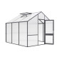 Gewächshaus 9,59m² aus Aluminium und 16mm Polycarbonatplatten Dahlie III - anthrazit-grau - KGT