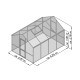 Gewächshaus 12,74m² aus Aluminium und 16mm Polycarbonatplatten Dahlie IV - pressblank - KGT