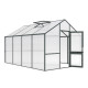 Gewächshaus 12,74m² aus Aluminium und 16mm Polycarbonatplatten Dahlie IV - grün - KGT