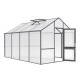 Gewächshaus 12,74m² aus Aluminium und 16mm Polycarbonatplatten Dahlie IV - anthrazit-grau - KGT