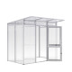Gewächshaus mit Pultdach 3,49m² aus Aluminium und 16mm Polycarbonatplatten Santini II-S - pressblank - KGT