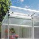 Gewächshaus mit Pultdach 3,49m² aus Aluminium und 16mm Polycarbonatplatten Santini II-S - anthrazit-grau - KGT