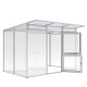 Gewächshaus mit Pultdach 6,06m² aus Aluminium und 16mm Polycarbonatplatten Santini II - pressblank - KGT