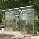 Gewächshaus mit Pultdach 6,06m² aus Aluminium und 16mm Polycarbonatplatten Santini II - pressblank - KGT