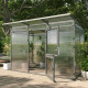 Gewächshaus mit Pultdach 6,06m² aus Aluminium und 16mm Polycarbonatplatten Santini II - anthrazit-grau - KGT