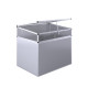 Frühbeetaufsatz aus Aluminium und 6mm Polycarbonat für Hochbeet 130 – blank – KGT