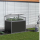Frühbeetaufsatz aus Aluminium und 6mm Polycarbonat für Hochbeet 130 – blank – KGT