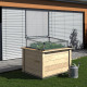 Frühbeetaufsatz aus Aluminium und 6mm Polycarbonat für Hochbeet 130 – blank – KGT