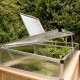 Frühbeetaufsatz aus Aluminium und 6mm Polycarbonat für Hochbeet 210 – blank – KGT